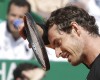 Andy Murray of Great Britain reacts during his semi final match of the Monte Carlo Tennis Masters tournament against Spain's Rafael Nadal, in Monaco, Saturday, April 16, 2016. (AP Photo/Lionel Cironneau)