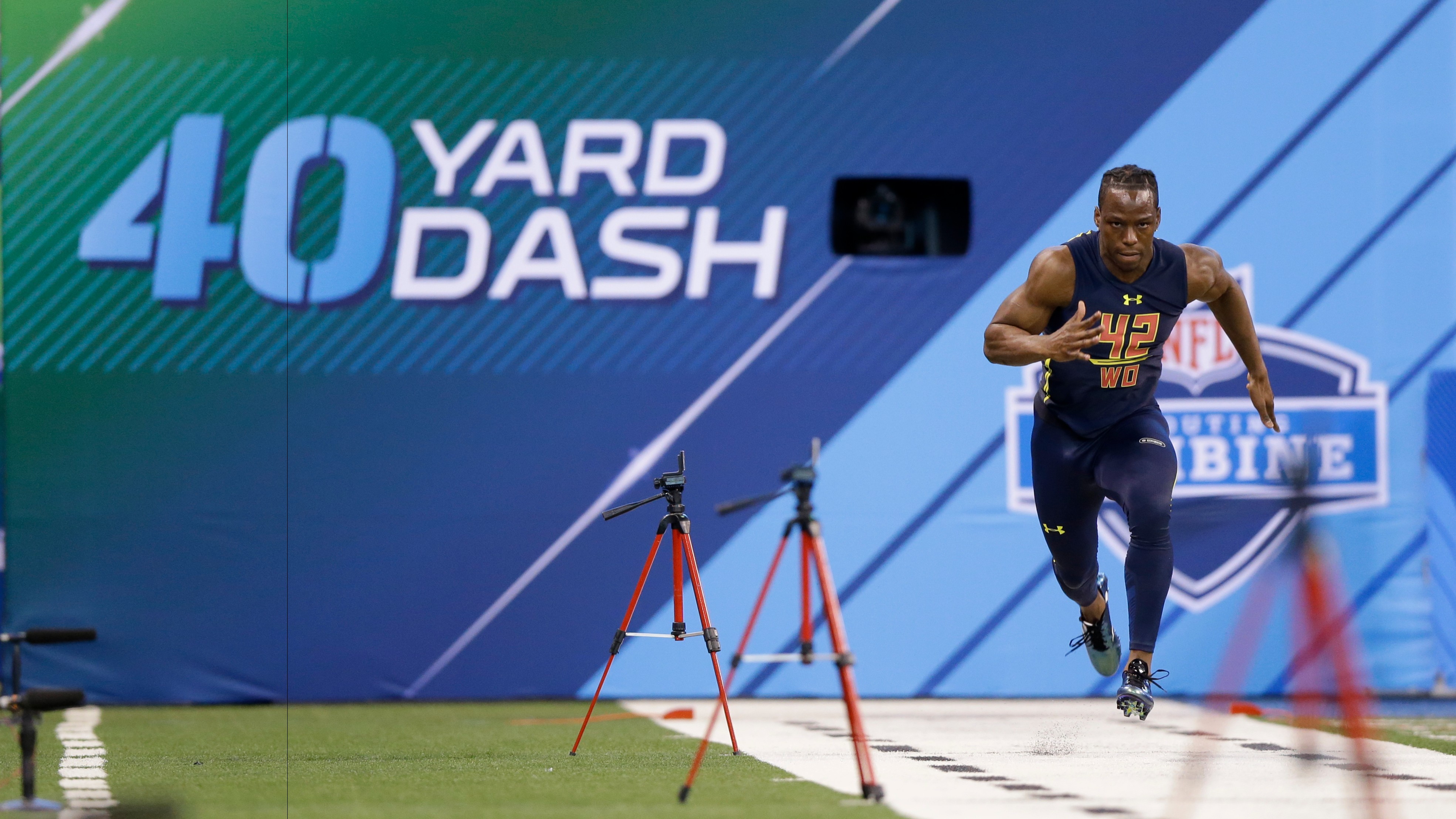 The fastest 40 yard dash time at the NFL Combine (John Ross - 4.22