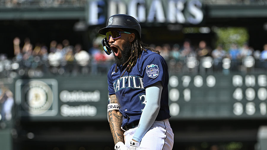 2021 Seattle Mariners line-up card with ideal hitters in each slot