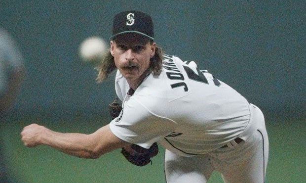 Mariners Randy Johnson threw first no-hitter