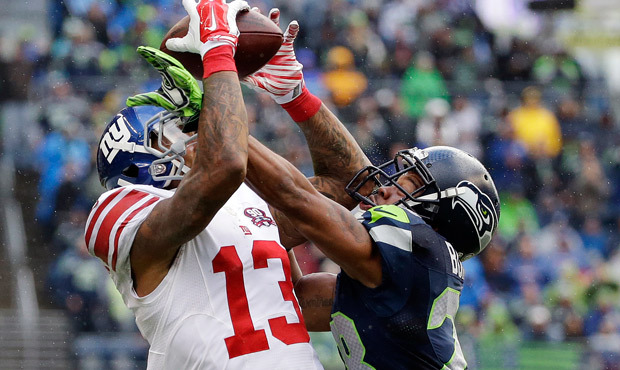 Odell Beckham Jr. was suspended one game after being assessed three personal-foul penalties on Sunday. (AP)
