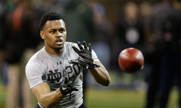 C.J. Prosise switched from wide receiver to running back before his final season at Notre Dame. (AP...
