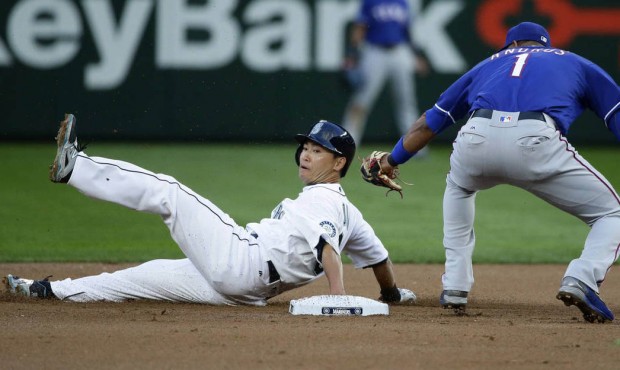 Norichika Aoki and the Mariners are 0 for 4 this season on attempted stolen bases. (AP)...