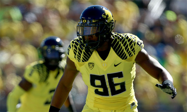 Undrafted rookie Christian French from Oregon has a shot to replace Bruce Irvin at strong-side line...