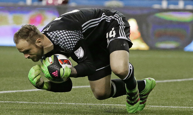 Sounders goalie Stefen Frei will look to slow down NYCFC's David Villa, the MLS goals leader, on Sa...