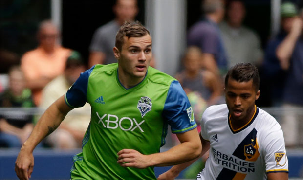 Jordan Morris and the Sounders are on break from MLS action until Sept. 10. (AP)...