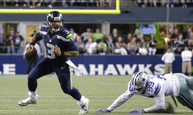 A week after taking four sacks, Russell Wilson's elite elusiveness was on display. (AP)...