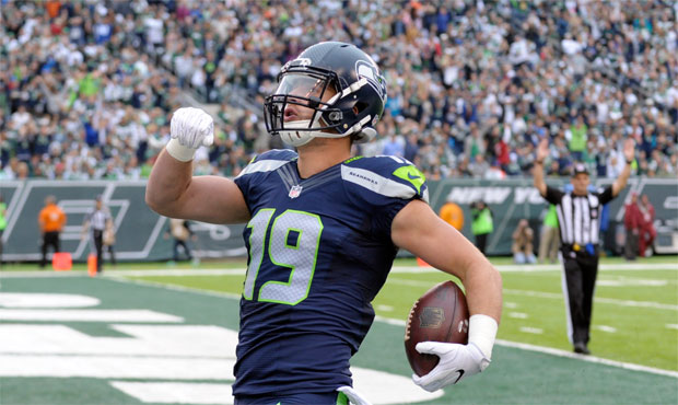 Playing near his home town, Seahawks rookie Tanner McEvoy caught his first NFL pass for a touchdown...