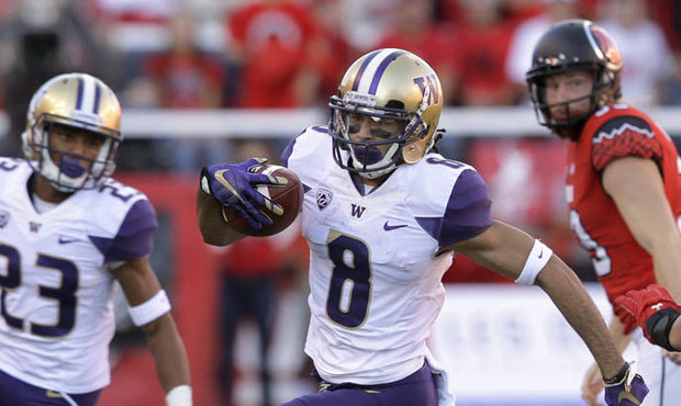 Dante Pettis was named Pac-12 special teams player of the week for his 58-yard touchdown return vs....