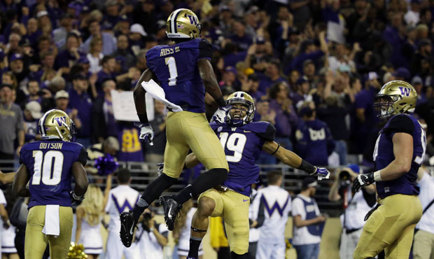 Washington wide receiver John Ross leads the country with nine touchdown receptions. (AP)...