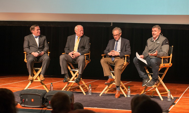 Danny O'Neil, Dave Lutes, Dr. Stan Herring and Dave Wyman took part in a Townhall discussion on con...