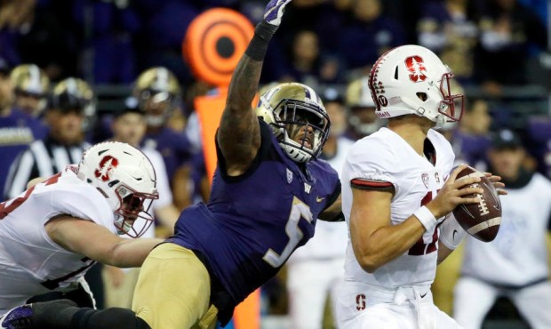 Joe Mathis, who will miss the rest of the season due to injury, is UW's sack leader with five. (AP)...
