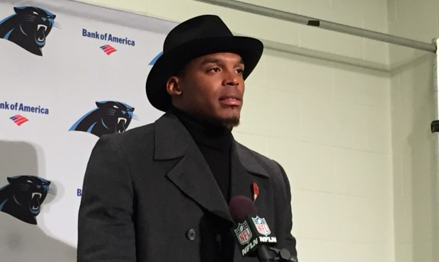 Cam Newton didn't play the Panthers' first series Sunday because of a dress code violation. (Eric M...