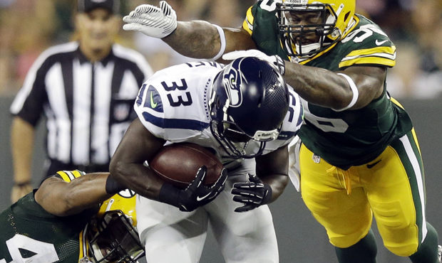 Christine Michael will be in the green and gold of the Packers against the Seahawks on Sunday. (AP)...