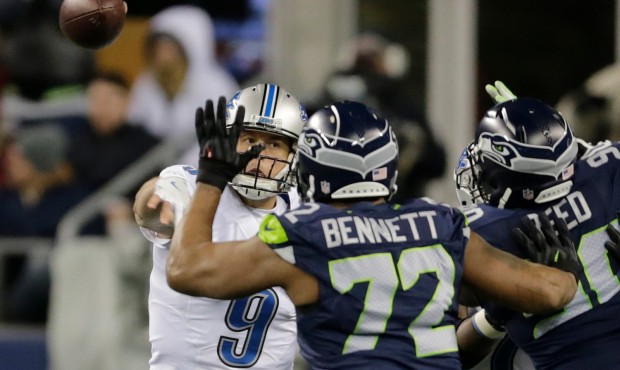 Matthew Stafford and the Lions were kept out of the end zone by the Seahawks on Saturday. (AP)...