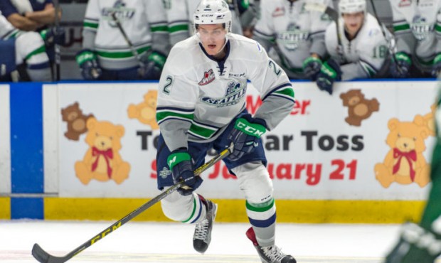 New T-Bird Austin Strand is excited to be in Seattle (Brian Liesse/T-Birds)...