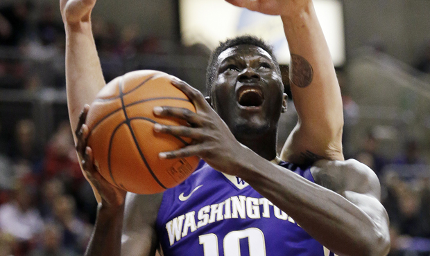 Malik Dime, already out with a broken finger, has been suspended indefinitely by the Huskies. (AP)...