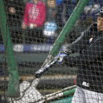 Miami Marlins' Ichiro Suzuki takes batting practice before a baseball game against his former team, the Seattle Mariners, Monday, April 17, 2017, in Seattle. (AP Photo/Ted S. Warren)