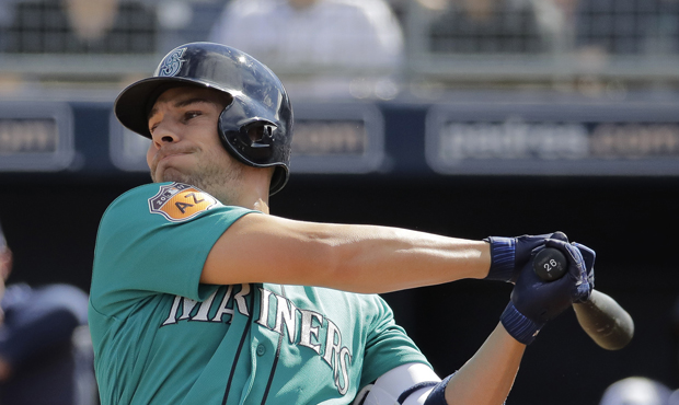 Danny Valencia, the Mariners' regular first baseman, will give way to Mike Freeman on Wednesday. (A...
