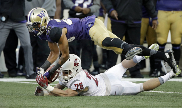 UW cornerback Kevin King's draft stock skyrocketed after a stellar combine performance. (AP)...