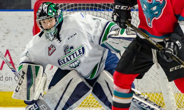Carl Stankowski was once again outstanding in the Western Conference Championship (T-Birds photo)...