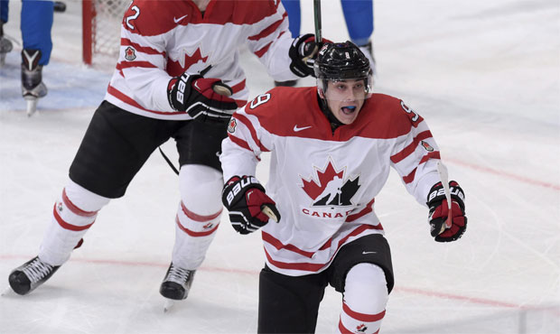 Dylan Strome played with Mathew Barzal for Team Canada at the World Junior Championships (Associate...