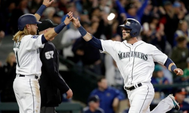 Mitch Haniger hit .342 with four homers before suffering an oblique injury on April 25. (AP)...