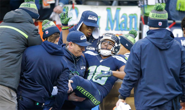 Tyler Lockett is coming back from a compound fracture in his right leg. (AP)...