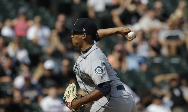 Edwin Diaz contributed to Seattle's 14 innings of one-run relief in Chicago. (AP)...