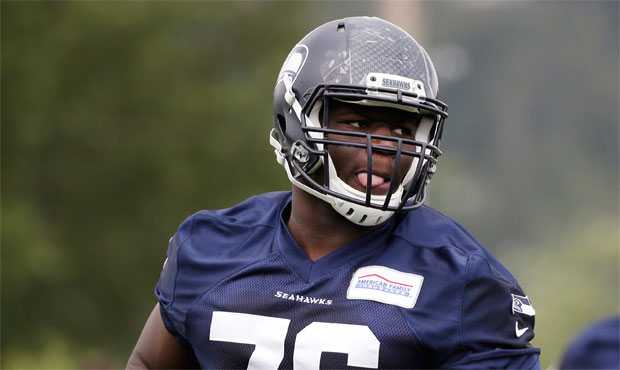 Germain Ifedi shown in an earlier practice. He has not participated in practices since Thursday. (A...