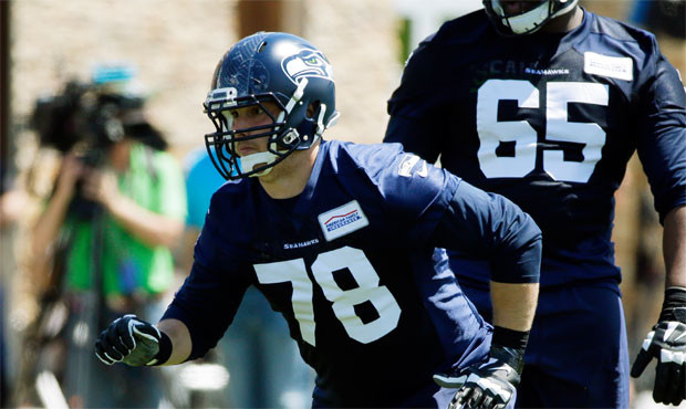 Luke Joeckel played left tackle for his first three NFL seasons. (AP)...