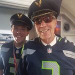 We had a father and son in the cockpit who donned jerseys after we landed. (Danny O'Neil)