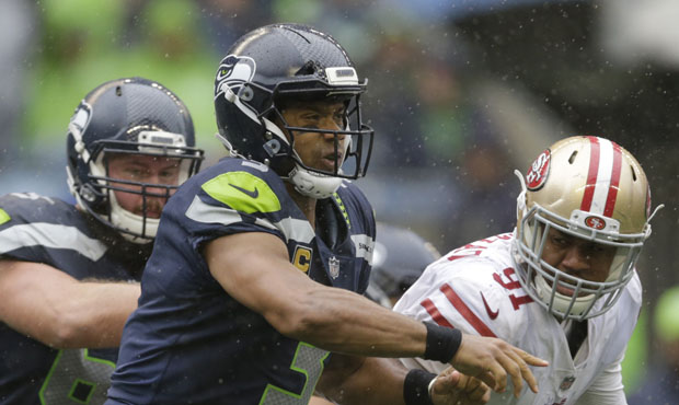 Russell Wilson's 9-yard TD pass was the first time Seattle found the end zone this season. (AP)...