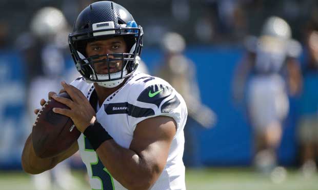 Russell Wilson had a rough time with his accuracy in the first quarter. (AP)...