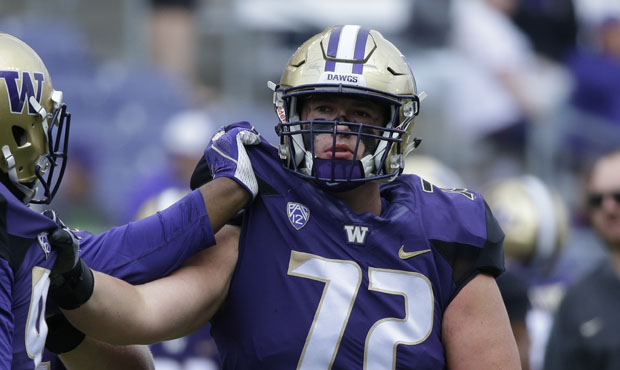 Trey Adams, a junior, is already projected as a second-round NFL Draft prospect. (AP)...