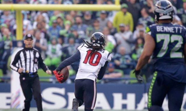 DeAndre Hopkins torched the Seahawks for over 200 yards, including a 72-yard TD. (AP)...