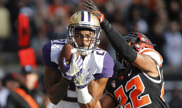 Quinten Pounds is one of the candidates to emerge as the Huskies' second option at receiver. (AP)...