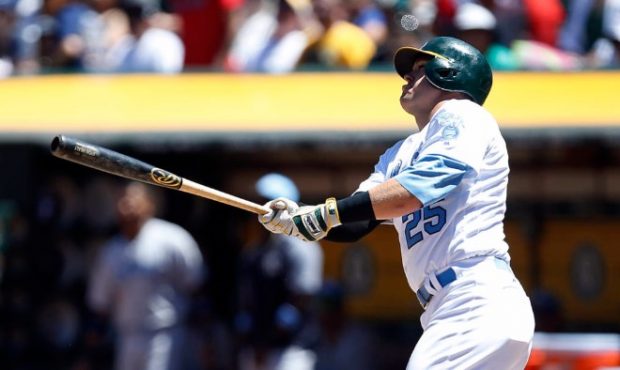 New Mariner Ryon Healy hit 25 home runs for the Oakland A's in 2017. (AP)...