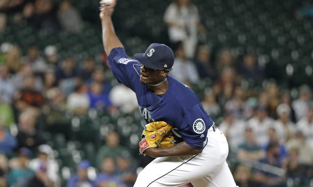 Thyago Vieira made one appearance for the Mariners, striking out one in a scoreless inning. (AP)...