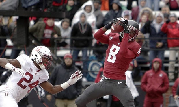 Tavares Martin Jr.'s touchdown reception from Luke Falk helped WSU beat Stanford. (AP)...