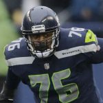 Duane Brown has given the Seahawks' O-line a boost, even with an injured ankle. (AP)