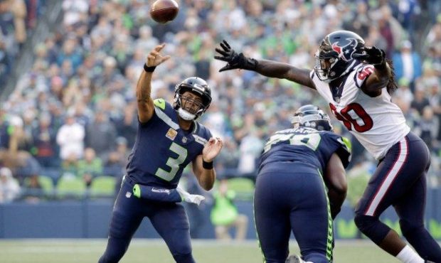 Russell Wilson's play in 2017 has put him among the top MVP candidates in the NFL. (AP)...