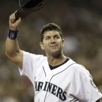 Edgar Martinez waves his cap to the Safeco Field crowd. (AP)