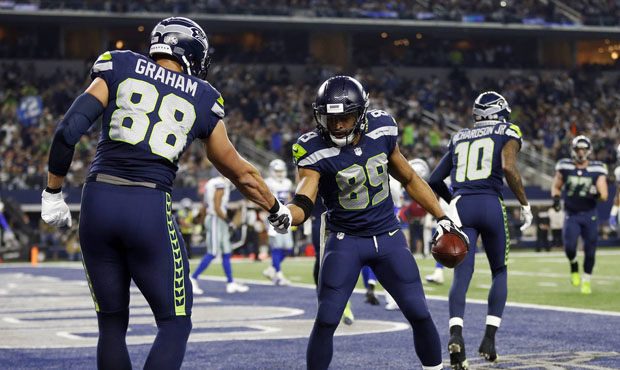 Doug Baldwin and Jimmy Graham, the Seahawks' top two receivers, are both Pro Bowlers. (AP)...