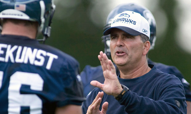 Mike Solari was previously Seahawks offensive line coach in 2008 and 2009. (AP)...