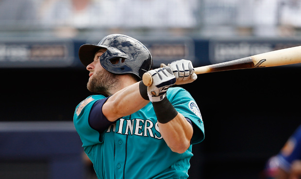 Mitch Haniger, shown here in 2017 Mariners spring training, hasn't seen game action in 2018. (AP)...