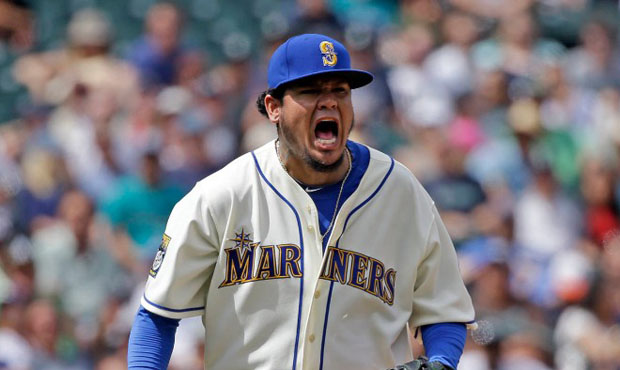 Felix Hernandez vowed to be ready for opening day after taking a line drive off his arm. (AP)...