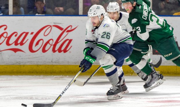 Nolan Volcan led all Seattle players with six goals vs. Everett during the regular season (T-Birds ...