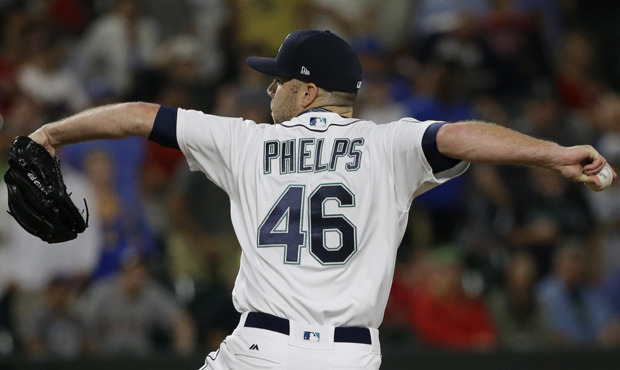 The Mariners are down to two proven right-handed setup men with David Phelps injured. (AP)...