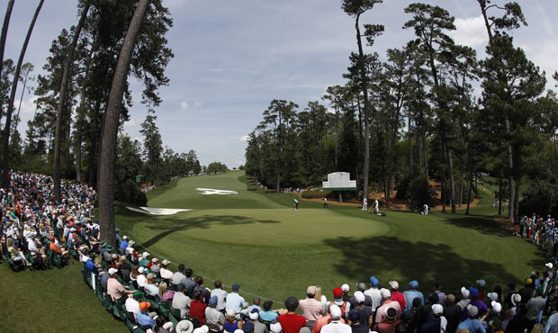 Augusta National's 10th hole surprised Jim Moore with how downhill it is. (AP)...